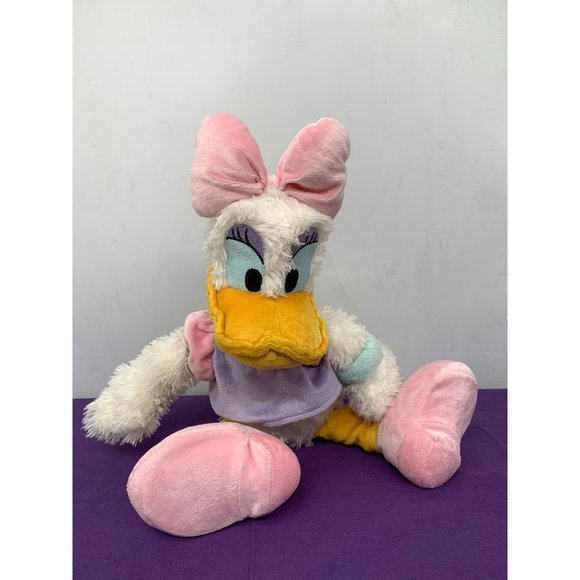 Walt Disney Disneyland Resort Daisy Duck Purple Shirt Pink Shoes Bow 16 Inch Plu - Picture 1 of 10
